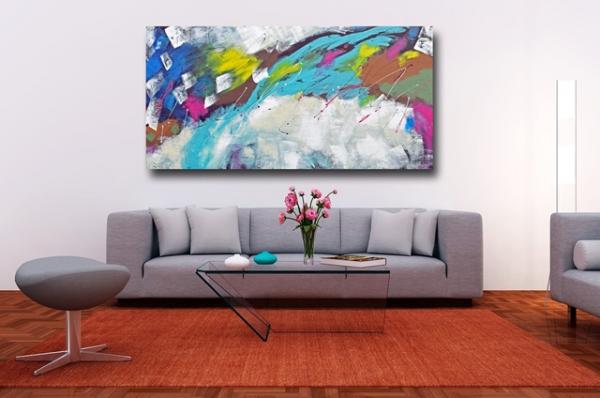Modern art Large painting 200 x 100 cm - Abstract 1339